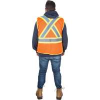 Flame-Resistant Surveyor Vest, High Visibility Orange, Medium, Polyester Meunier Outillage Industriel