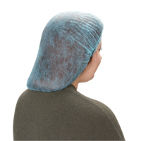 Bonnet bouffant pliss&eacute;, Polypropyl&egrave;ne, 24", Bleu Meunier Outillage Industriel