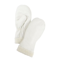Mitaines d'hiver en cuir fleur de premi&egrave;re qualit&eacute; doubl&eacute;es de boa, Taille Grand, Mitaine Meunier Outillage Industriel