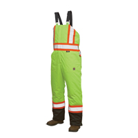 Lined Safety Overalls, Polyester/Polyurethane, Large, High Visibility Lime-Yellow Meunier Outillage Industriel