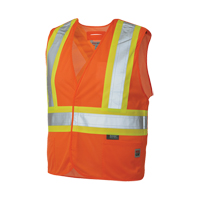 5-Point Tearaway Safety Vest, High Visibility Orange, Large/X-Large, Polyester Meunier Outillage Industriel