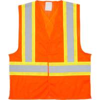 Traffic Safety Vest, High Visibility Orange, Medium, Polyester Meunier Outillage Industriel