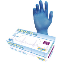 Gants jetables, 2T-Grand, Nitrile, 4 mils, Sans poudre, Bleu Meunier Outillage Industriel