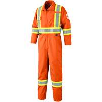 7702 FR Hi-Vis Safety Coveralls, Size 36, Orange Meunier Outillage Industriel