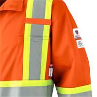 7702 FR Hi-Vis Safety Coveralls, Size 36, Orange Meunier Outillage Industriel