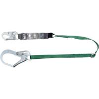 V-Series Lanyard, 6', Rebar Hook Center, Snap Hook Leg Ends, Polyester Meunier Outillage Industriel