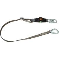 V-Series Tie-Back Lanyard, 6', Carabiner Center, Snap Hook Leg Ends, Polyester Meunier Outillage Industriel