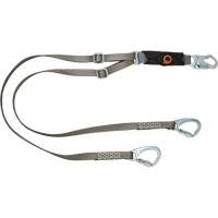 V-Series Tie-Back Lanyard, 6', Carabiner Center, Snap Hook Leg Ends, Polyester Meunier Outillage Industriel