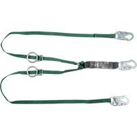 V-Series Lanyard, 3', Rebar Hook Center, Snap Hook Leg Ends, Polyester Meunier Outillage Industriel