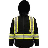 Chandail &agrave; capuchon haute visibilit&eacute;, Polyester, Noir, Petit Meunier Outillage Industriel