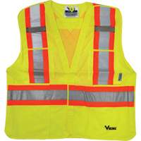 Safety Vest, High Visibility Lime-Yellow, 2X-Large/3X-Large, Polyester Meunier Outillage Industriel