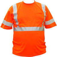 High Visibility Safety T-Shirt, Cotton, Small, High Visibility Orange SGP105 | Meunier Outillage Industriel