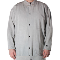 Cowhide Split Leather Welding Jacket, Leather, Small, Grey SGP821 | Meunier Outillage Industriel