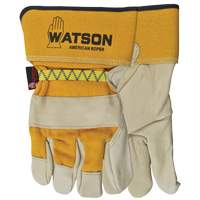 American Roper Gloves, Large, Grain Cowhide Palm, Cotton Inner Lining Meunier Outillage Industriel