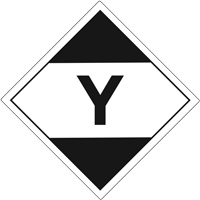 "Y" Limited Quantity Air Shipping Labels, 4" L x 4" W, Black on White Meunier Outillage Industriel