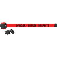 Wall Mount Barrier, Plastic, Magnetic Mount, 30', Red Tape SGQ810 | Meunier Outillage Industriel