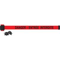 Wall Mount Barrier, Plastic, Magnetic Mount, 7', Red Tape SGQ812 | Meunier Outillage Industriel