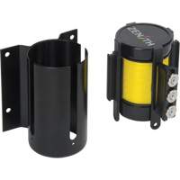 Wall Mount Barrier with Magnetic Tape, Steel, Screw Mount, 12', Yellow Tape Meunier Outillage Industriel