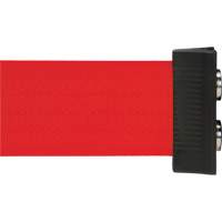 Wall Mount Barrier with Magnetic Tape, Steel, Screw Mount, 7', Red Tape SGR024 | Meunier Outillage Industriel