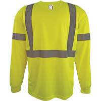 Chemise de s&eacute;curit&eacute; &agrave; manches longues, Polyester, 2T-Grand, Jaune lime haute visibilit&eacute; Meunier Outillage Industriel