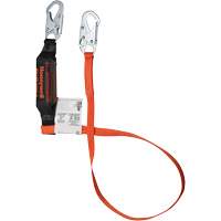Titan Shock-Absorbing Lanyard, 6', Locking Snap Hook Center, Locking Snap Hook Leg Ends, Polyester Meunier Outillage Industriel