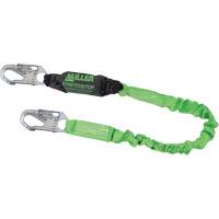 Miller&reg; StretchStop&reg; Shock-Absorbing Lanyard, 6', Locking Snap Hook Center, Locking Snap Hook Leg Ends, Polyester Meunier Outillage Industriel