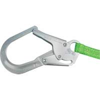 Miller&reg; HP Shock-Absorbing Lanyard, 4', Locking Rebar Hook Center, Locking Snap Hook Leg Ends, Polyester Meunier Outillage Industriel