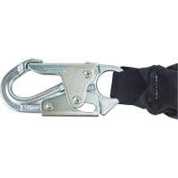 Miller&reg; HP Shock-Absorbing Lanyard, 4', Locking Rebar Hook Center, Locking Snap Hook Leg Ends, Polyester Meunier Outillage Industriel