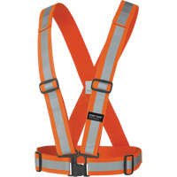 5591 Bretelle de s&eacute;curit&eacute; de ajustable, Orange haute visibilit&eacute;, Couleur r&eacute;fl&eacute;chissante Argent, Taille unique Meunier Outillage Industriel