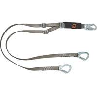 V-Series Tie-Back Lanyard, 6', Carabiner Center, Snap Hook Leg Ends, Nylon Meunier Outillage Industriel