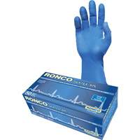 Gant d'examen extra long SilkTex XPL, Petit, Latex, 13 mils, Sans poudre, Bleu, Classe 2 Meunier Outillage Industriel