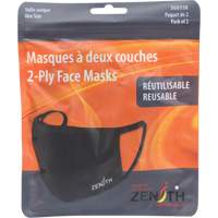 2-Ply Reusable Face Masks, Polyester, Black SGU558 | Meunier Outillage Industriel