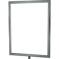 Heavy-Duty Vertical Sign Holder for Classic Posts, Polished Chrome SGU834 | Meunier Outillage Industriel