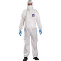 Alphatec Microchem Coveralls with Collar, Large, White, SMS Meunier Outillage Industriel