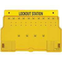 Trilingual Covered Lock Station, None Padlocks, 10 Padlock Capacity, Padlocks Not Included SGW124 | Meunier Outillage Industriel