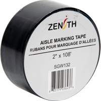 Aisle Marking Tape, 2" x 108', PVC, Black Meunier Outillage Industriel