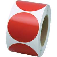 Formes de marquage, Cercle, 3" lo x 3" la, Rouge, Vinyle SGW718 | Meunier Outillage Industriel