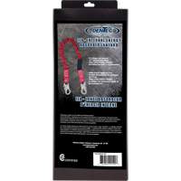 ShockSorb Internal Shock Lanyard, 6', Snap Hook Center, Snap Hook Leg Ends, Polyester Meunier Outillage Industriel