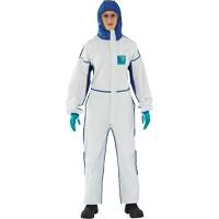 AlphaTec 1800 Comfort 3-Piece Coveralls, Large, Blue/White, Microporous/SMS Meunier Outillage Industriel