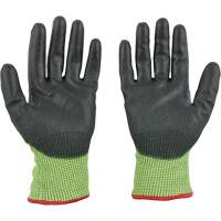 Gants &agrave; haute visibilit&eacute; enduits par trempage, Taille 2T-Grand, Calibre 15, Rev&ecirc;tement Polyur&eacute;thane, Enveloppe en Poly&eacute;thyl&egrave;ne, ASTM ANSI niveau A5 Meunier Outillage Industriel