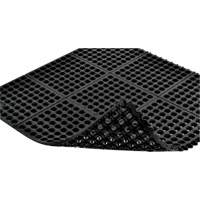 Cushion-Ease<sup>®</sup> 550 Interlocking Anti-Fatigue Mat, Slotted, 3' x 5' x 3/4", Black, Rubber SGX887 | Meunier Outillage Industriel