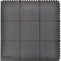 Cushion-Ease<sup>®</sup> Interlocking Anti-Fatigue Mat, Pebbled, 3' x 3' x 3/4", Black, Natural Rubber SGX894 | Meunier Outillage Industriel