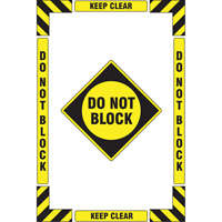 Trousse de marquage du sol ?Keep Clear Do Not Block? (se tenir &agrave; l&eacute;cart - ne pas encombrer), Adh&eacute;sif, Anglais avec pictogramme Meunier Outillage Industriel