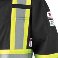 7702BK Combinaison ignifuge et r&eacute;sistant &agrave; l'arc &eacute;lectrique 88/12 FR-Tech, Taille 36, Noir, 9,7 cal/cm² Meunier Outillage Industriel