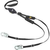 V-Series Utility Energy Absorbing Lanyard, 6', Snap Hook Center, Snap Hook Leg Ends, Nylon Meunier Outillage Industriel