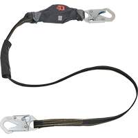 Anti-Corrosion Energy Absorbing Lanyard, 6', Rebar Hook Center, Snap Hook Leg Ends, Polyester Meunier Outillage Industriel