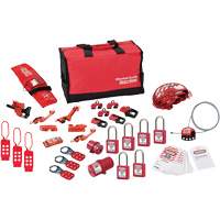 Premier Lockout Kit with Zenex™ Thermoplastic Locks, Electrical/Valve Kit, 34 Components SGZ644 | Meunier Outillage Industriel