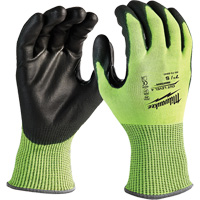Gants haute visibilit&eacute; r&eacute;sistant aux coupures, Taille Petit, Calibre 13, Rev&ecirc;tement Nitrile/Polyur&eacute;thane, Enveloppe en Poly&eacute;thyl&egrave;ne, ANSI/ISEA 105 niveau 4 Meunier Outillage Industriel