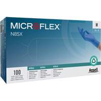 Gants Microflex N85, T-petit, Nitrile, 3,5 mils, Sans poudre, Bleu, Classe 2 Meunier Outillage Industriel