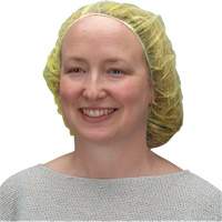 Bouffant Caps, Polypropylene, 21", Yellow Meunier Outillage Industriel
